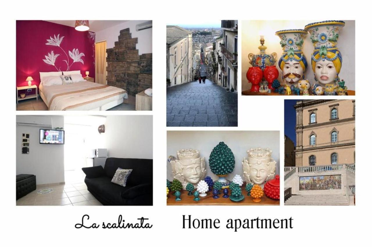 La Scalinata Home Apartment Caltagirone Bagian luar foto